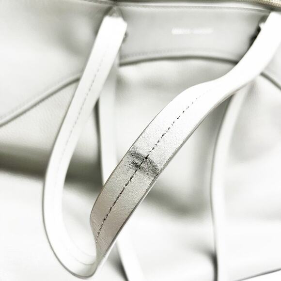 Rebecca Minkoff Signature Leather Perla Gray Tote Bag - Picture 4 of 11